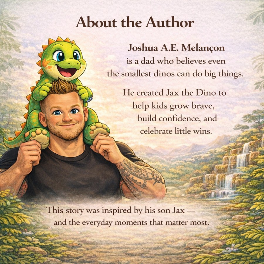 Joshua A.E. Melançon with Jax on his shoulder